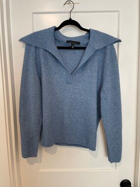 White House Black Market Light collared sweater
